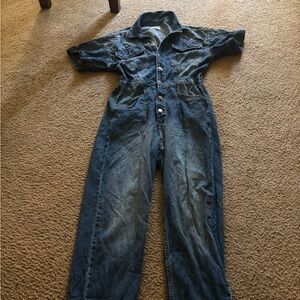 Free People We The Free Marci Denim Jumpsuit, Women's Size S